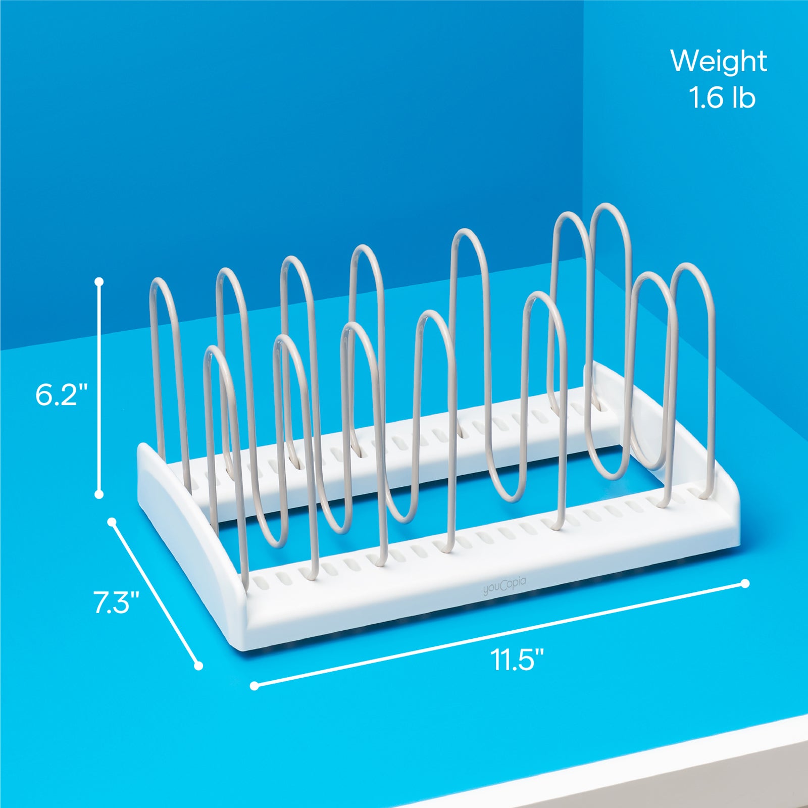 StoreMore® Adjustable Pan and Lid Rack, 11"