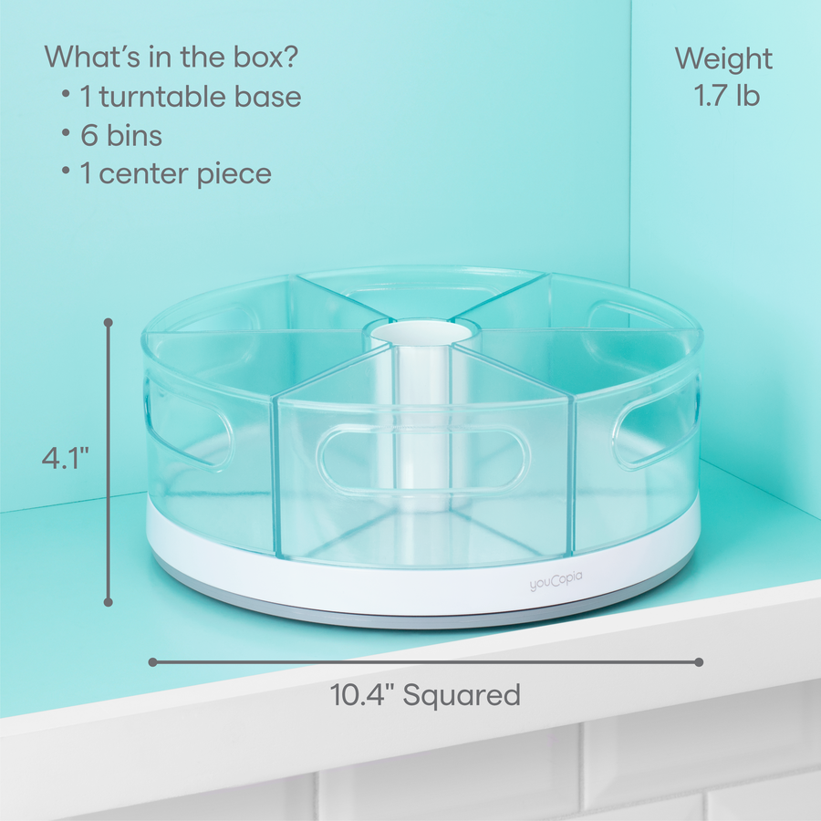 Crazy Susan® Turntable, 6 Bins