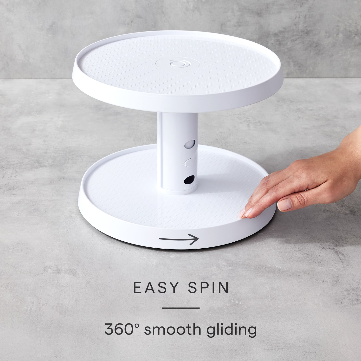 SmoothSpin™ Two-Tier Turntable