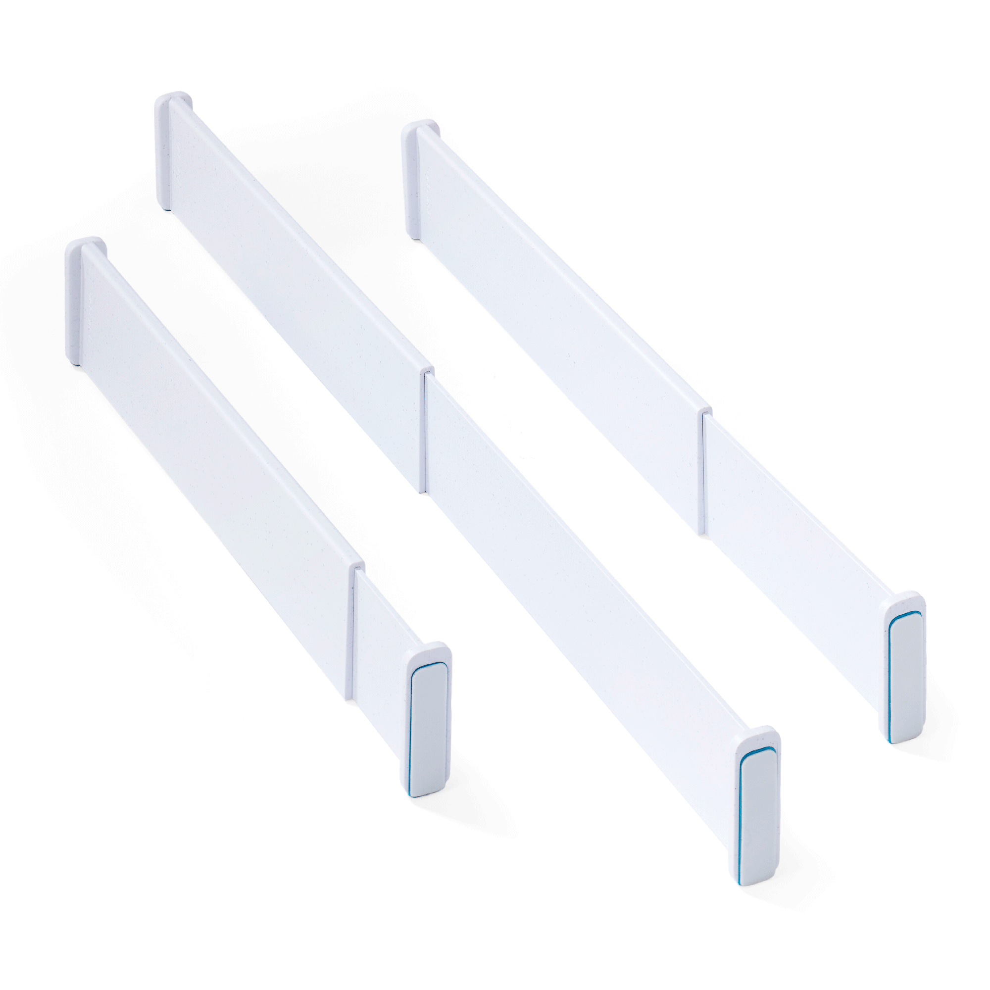 Set of drawer dividers on a white background