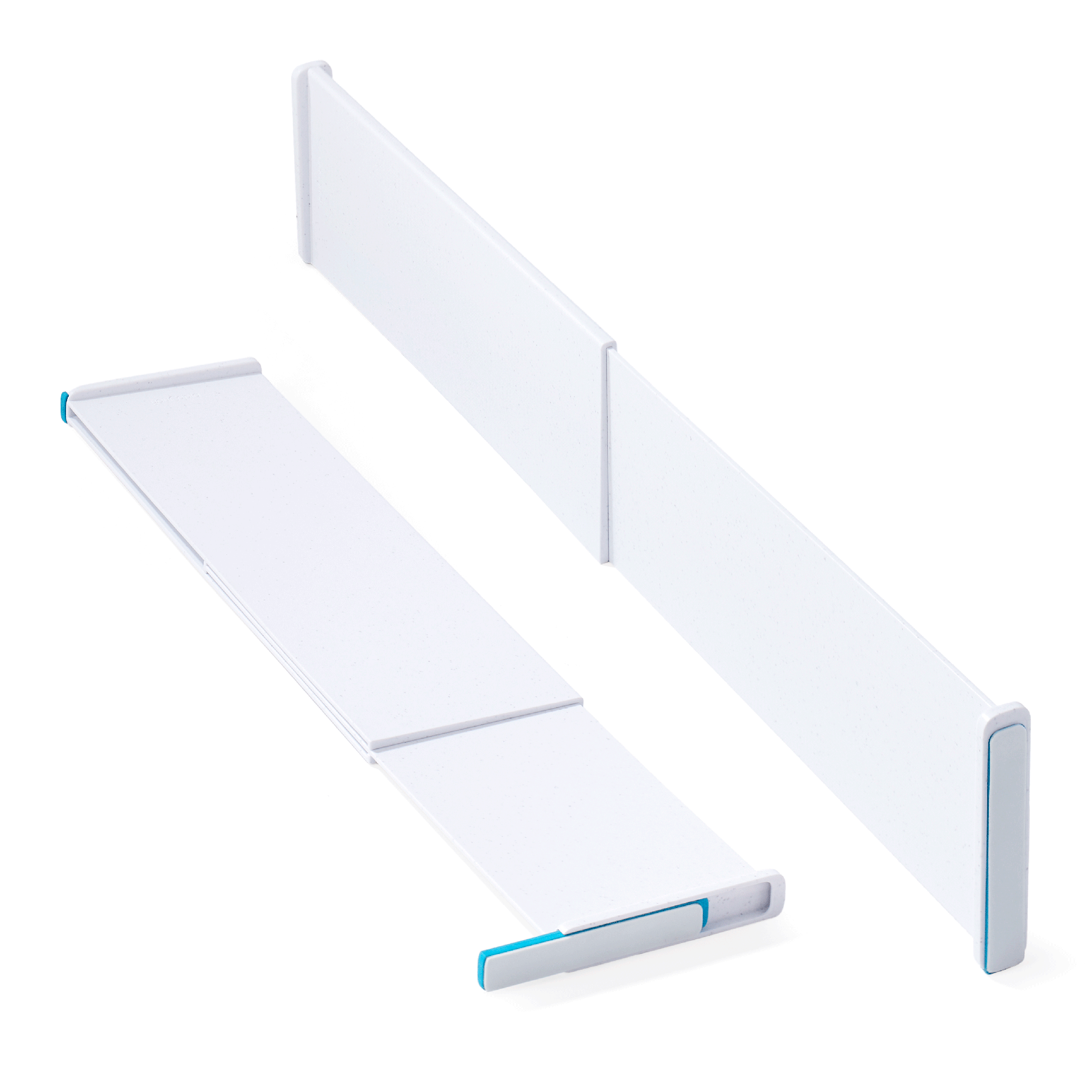 Set of drawer dividers on a white background