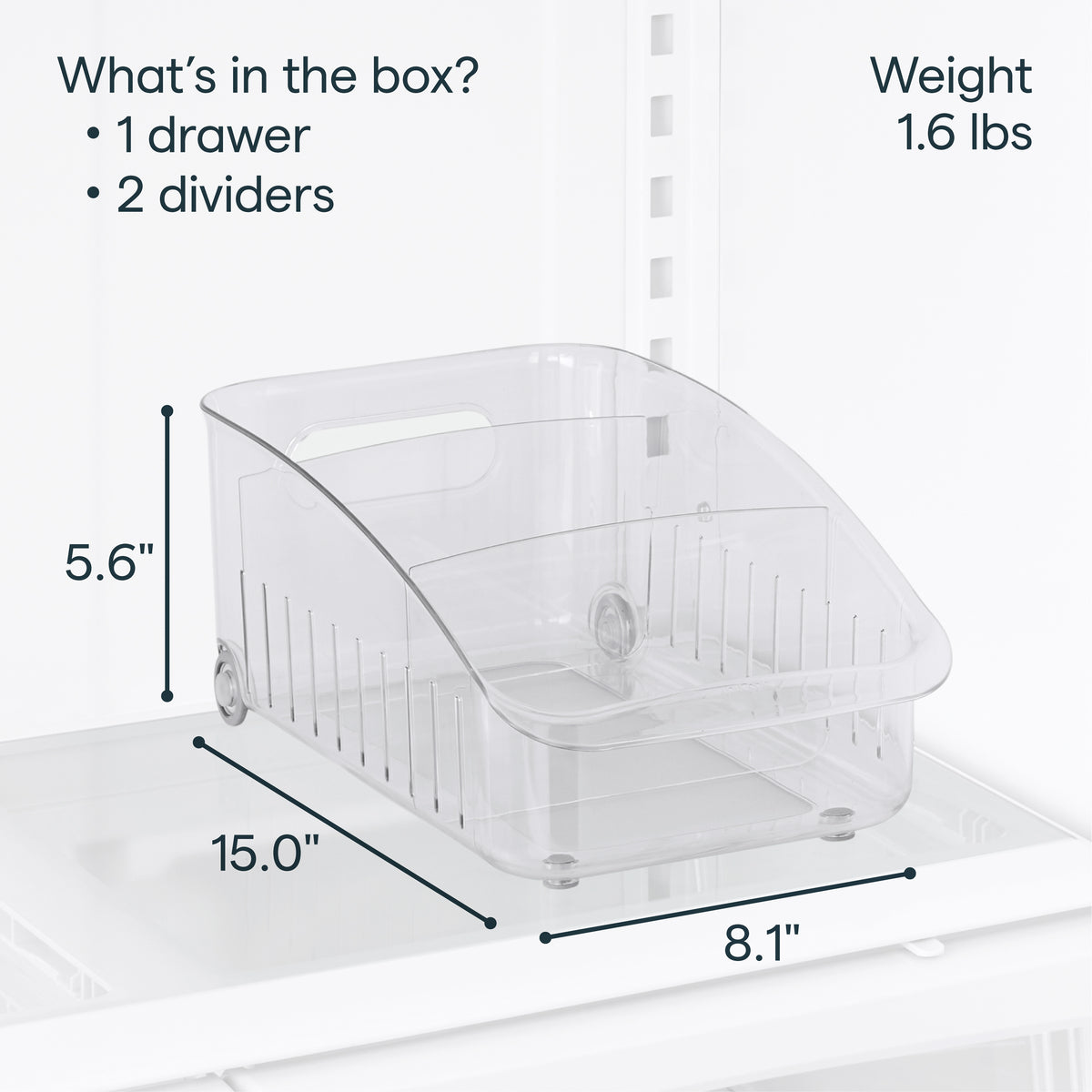 RollOut® Fridge Drawer, 8”