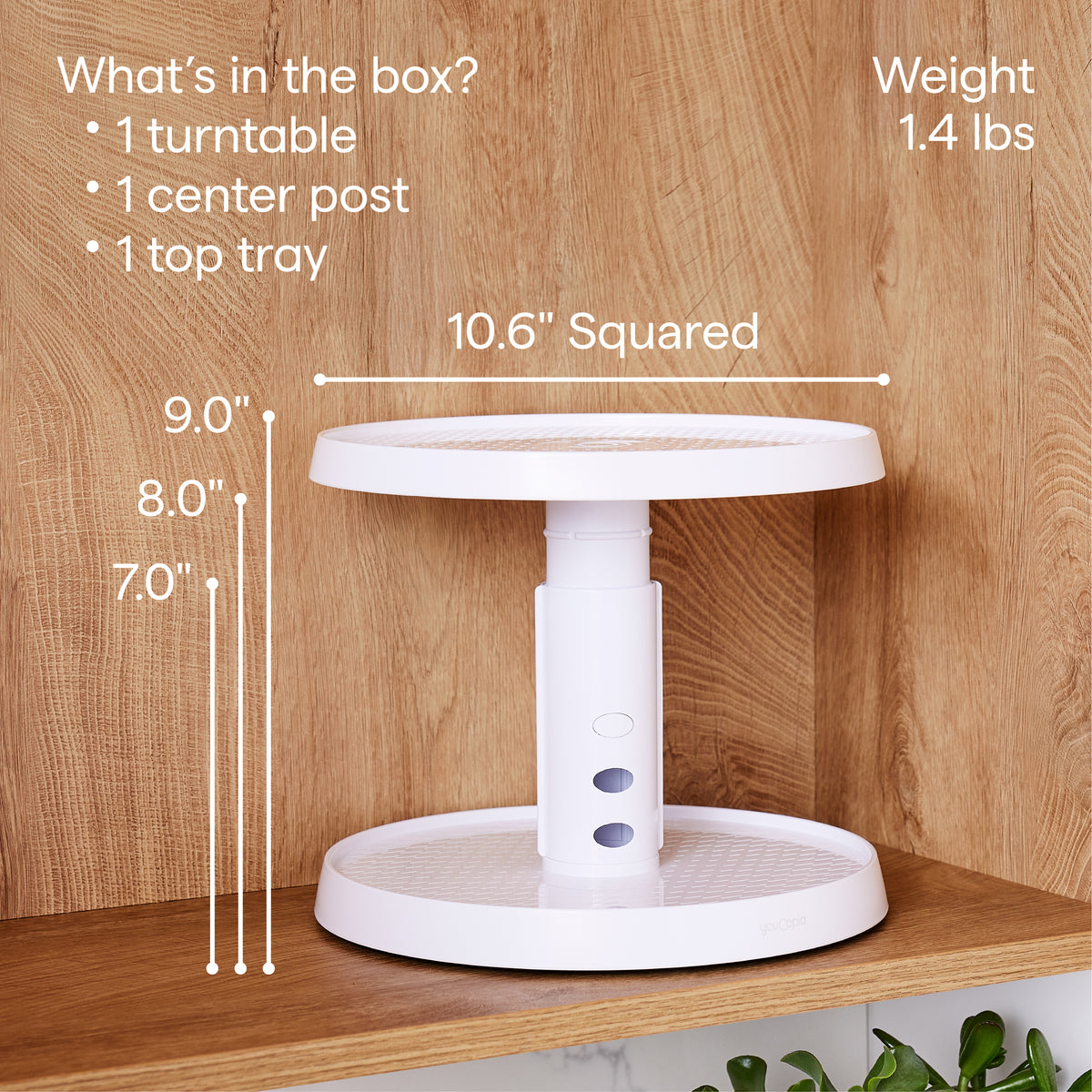 SmoothSpin™ Two-Tier Turntable