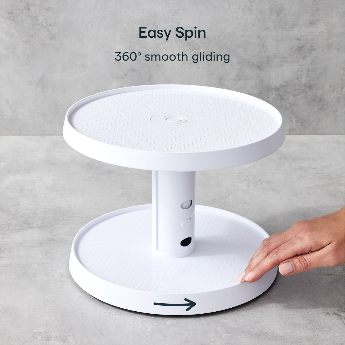 SmoothSpin™ Two-Tier Turntable
