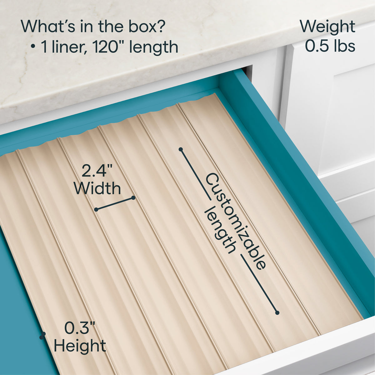 SpiceLiner® Spice Drawer Organizer, Sandstone