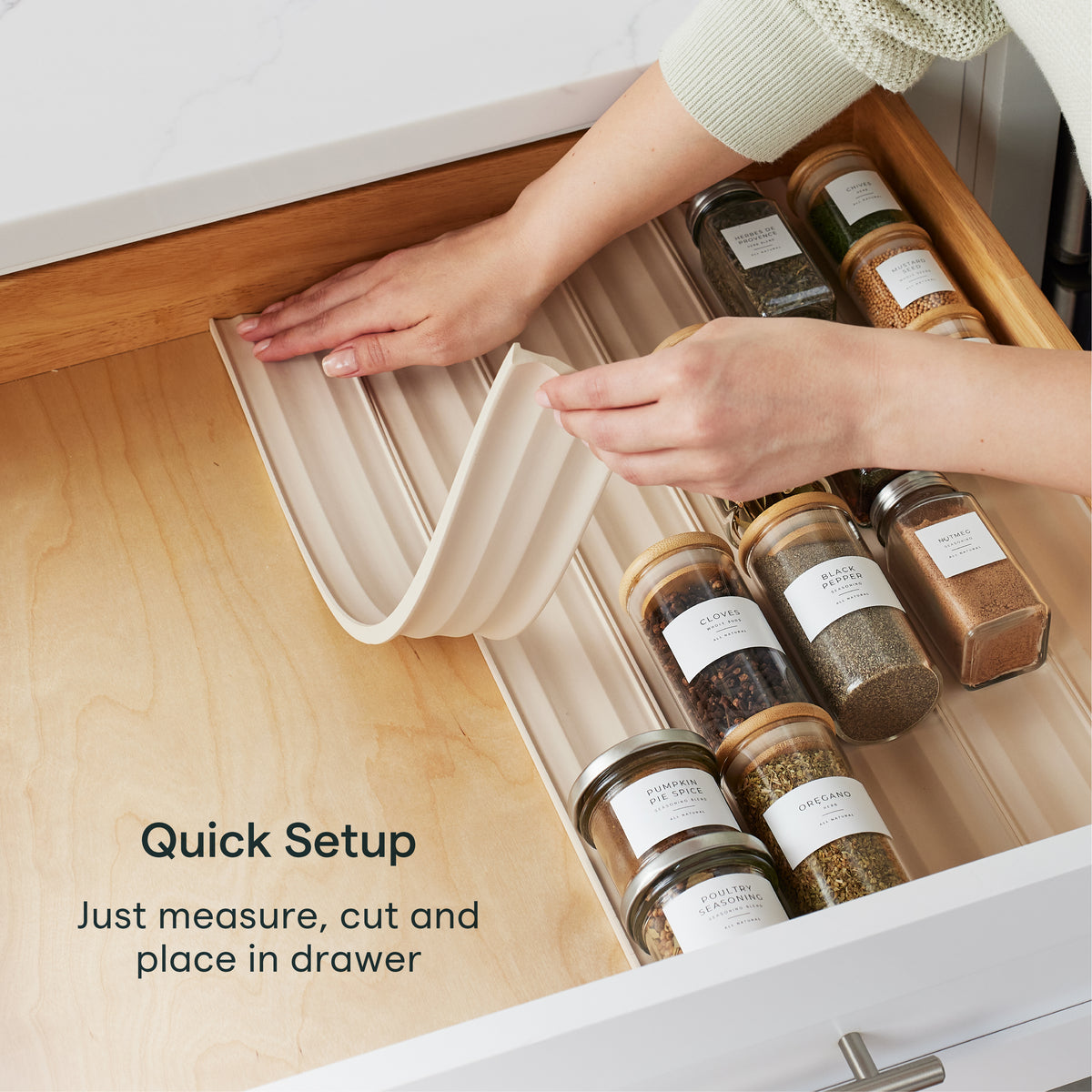 SpiceLiner® Spice Drawer Organizer, Sandstone