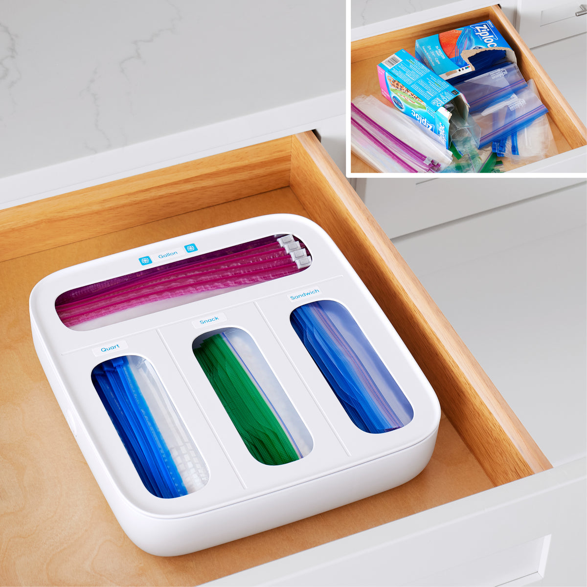 StoraBag™ Food Bag Dispenser, 4 Slot Large