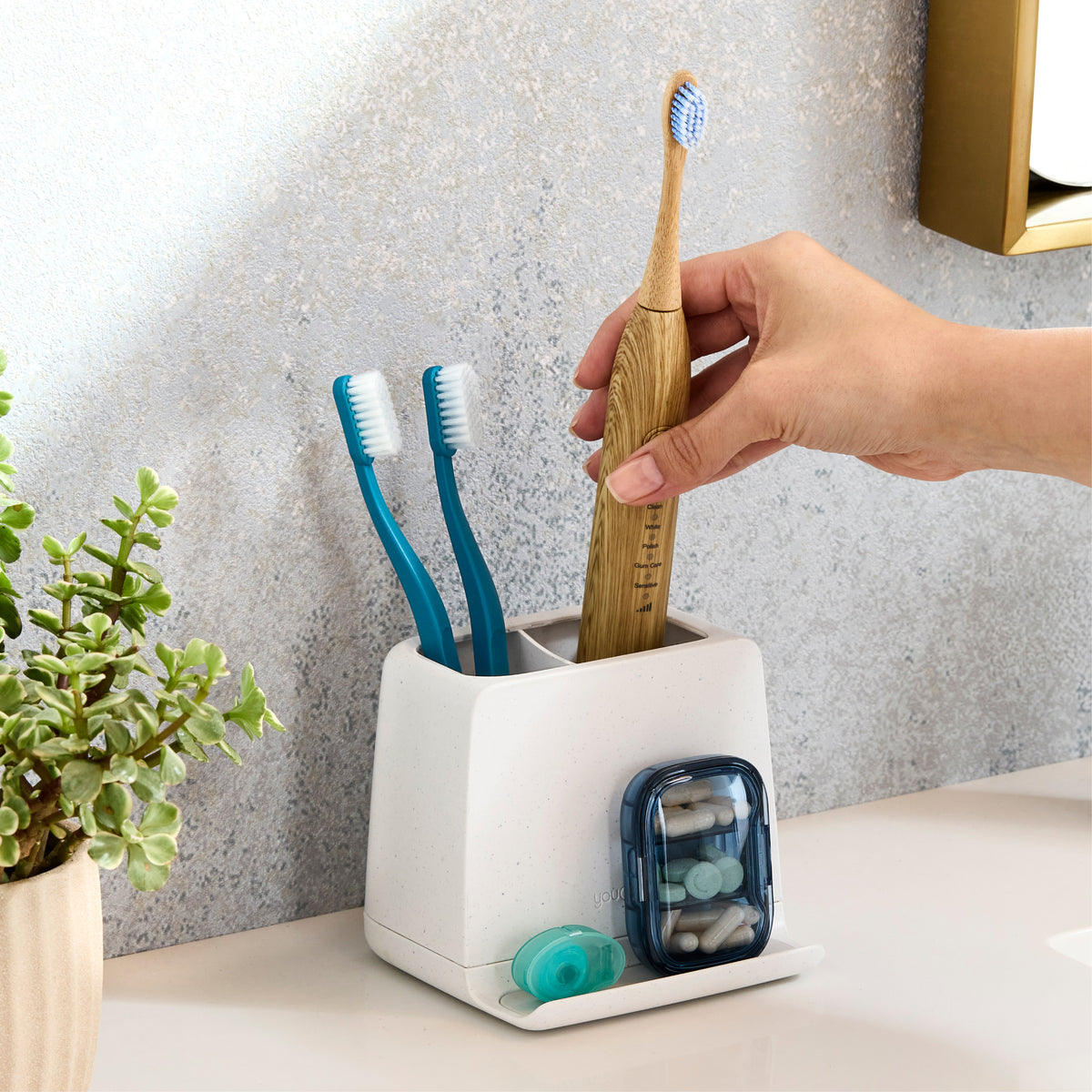 The Ledge™ Toothbrush Holder, 2 Slot
