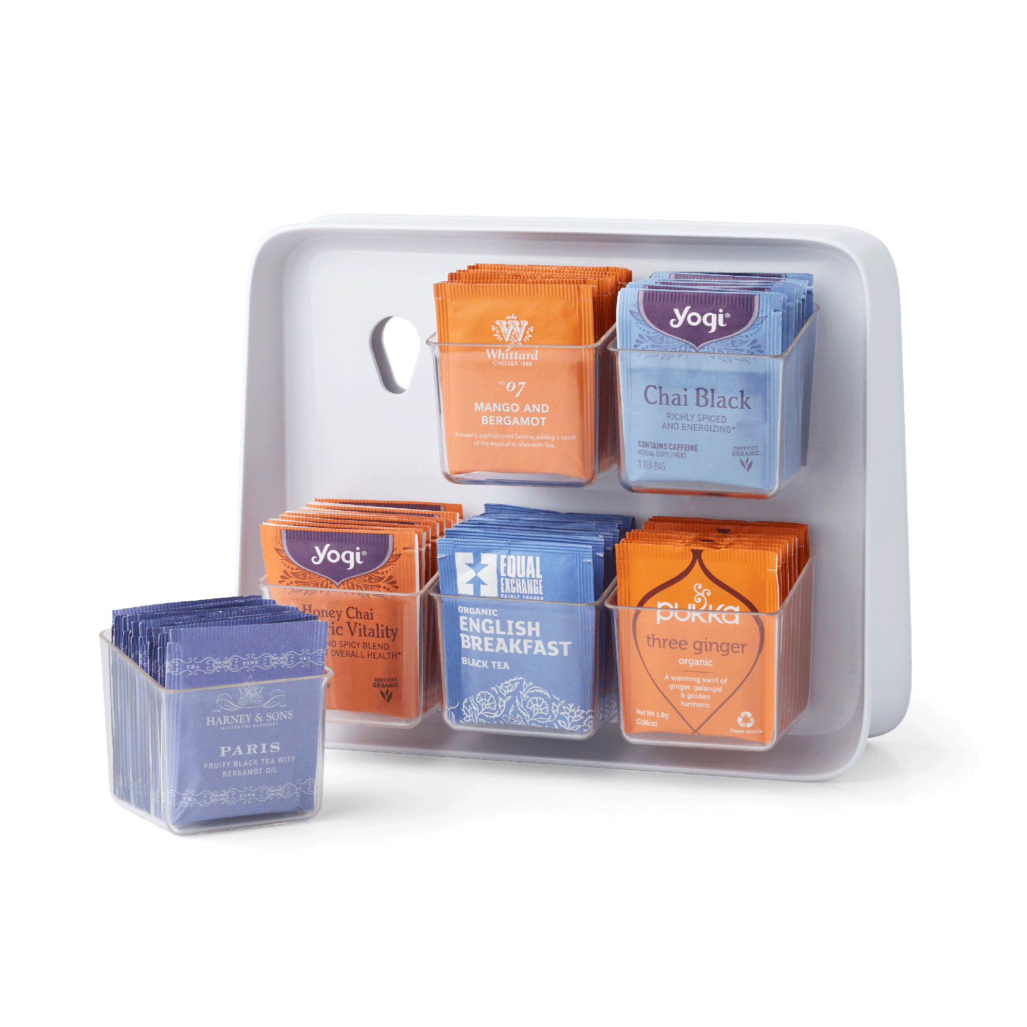 TeaStand® 120-Bag Tea Bag Cabinet Organizer and Caddy