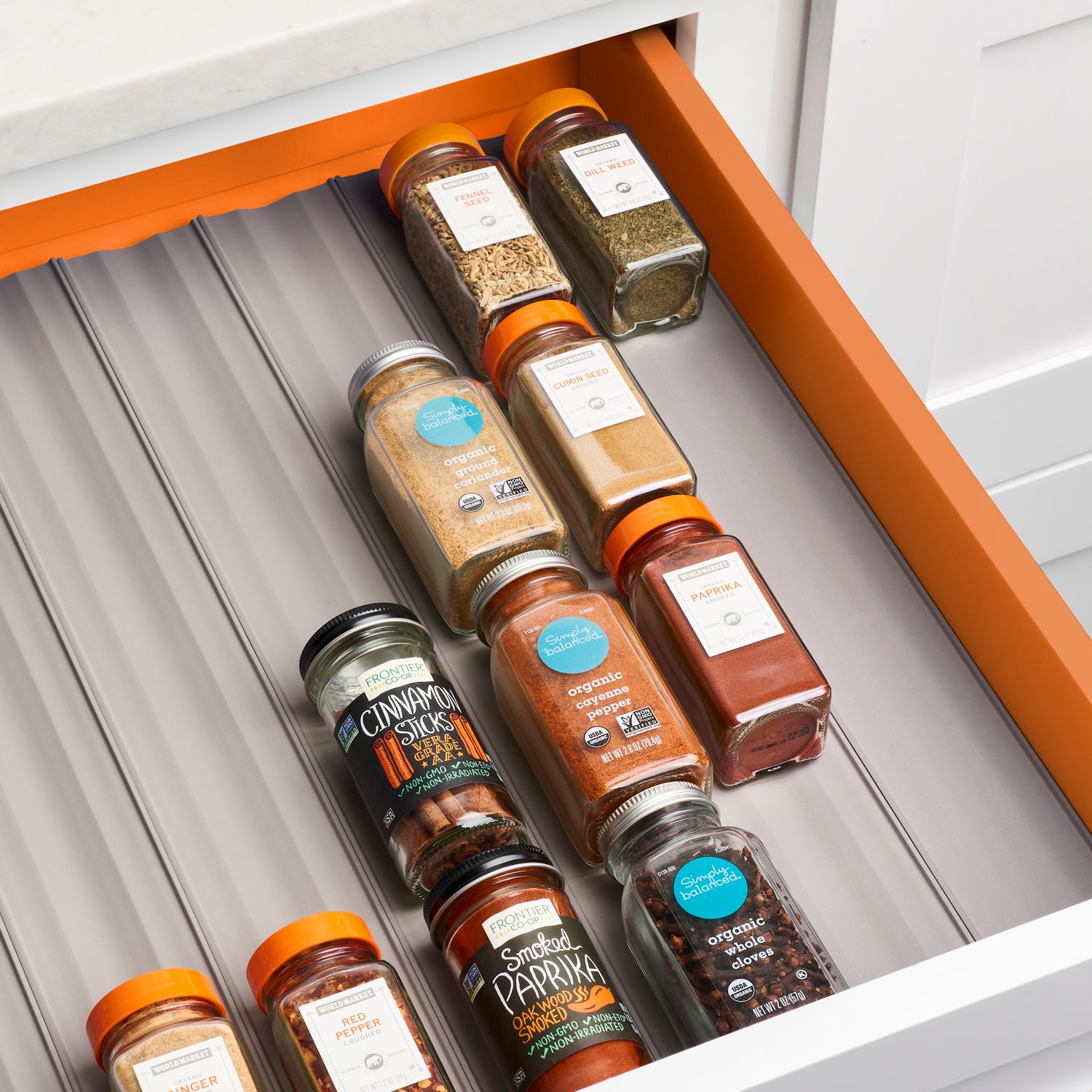 SpiceLiner® Spice Drawer Organizer, Gray
