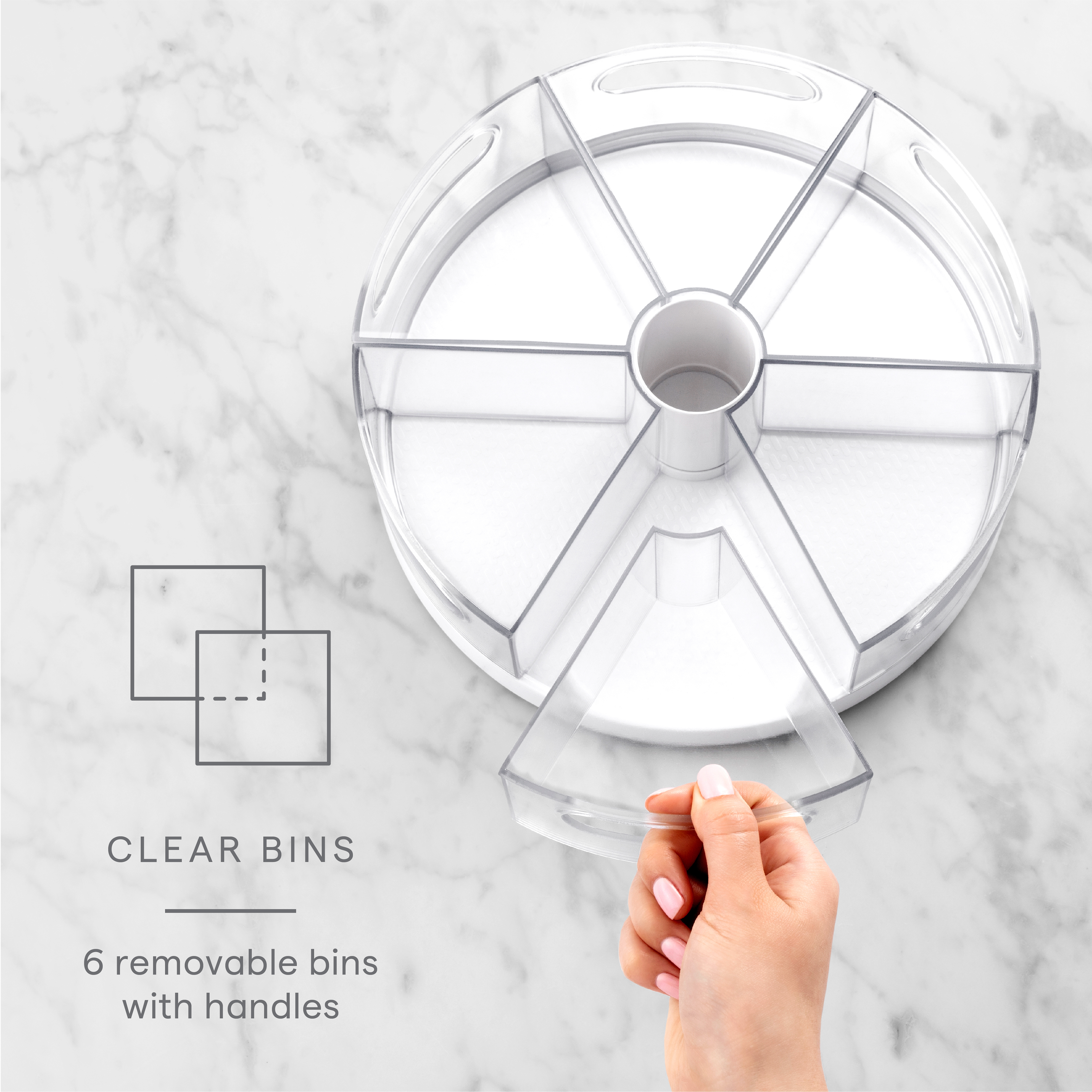 Crazy Susan® Turntable, 6 Bins