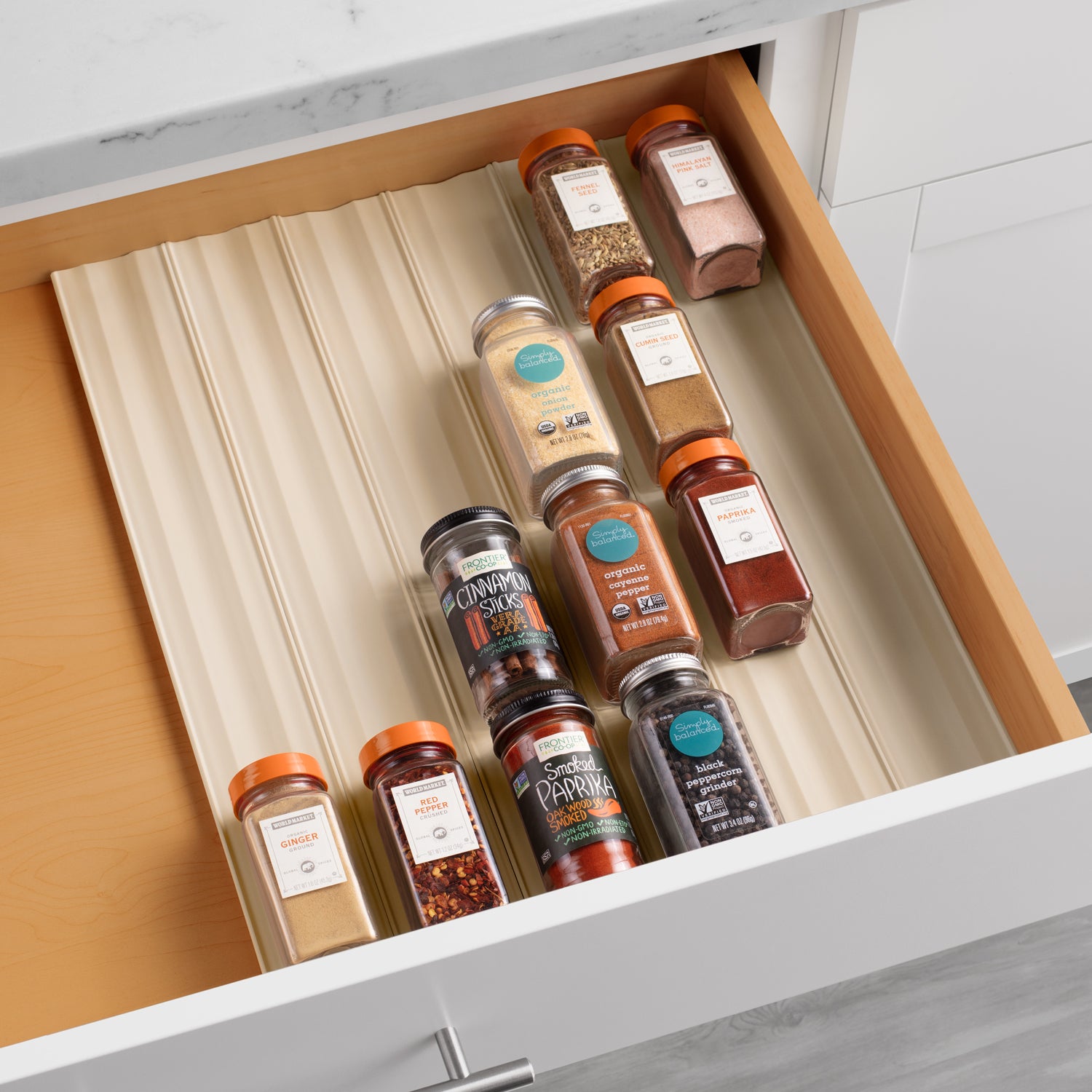 SpiceLiner® Spice Drawer Organizer, Sandstone