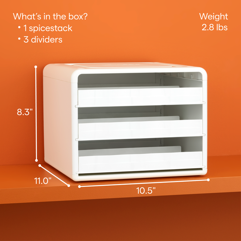 SpiceStack® Adjustable Spice Rack Organizer, White – YouCopia