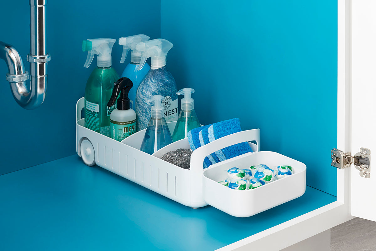 Get Hardware Resources SCPO2-R Under the Sink Cleaning Supply Caddy Pullout  with Handle.