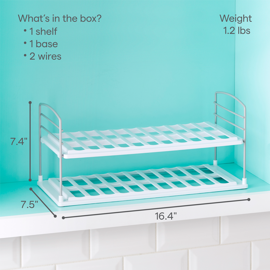 UpSpace® Bottle Organizer, 2-Shelf Wide