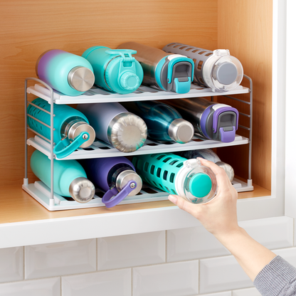 UpSpace® Bottle Organizer, 3-Shelf Wide