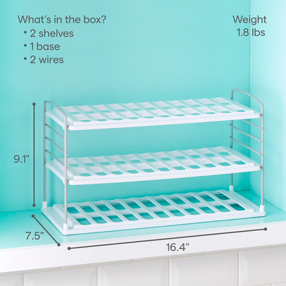 UpSpace® Bottle Organizer, 3-Shelf Wide