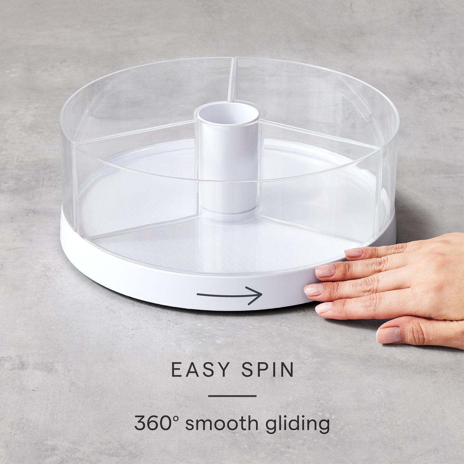 SmoothSpin™ Turntable with 3 Bins – YouCopia