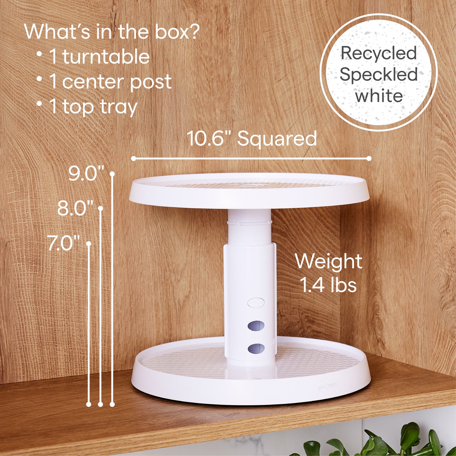 SmoothSpin™ Two-Tier Turntable