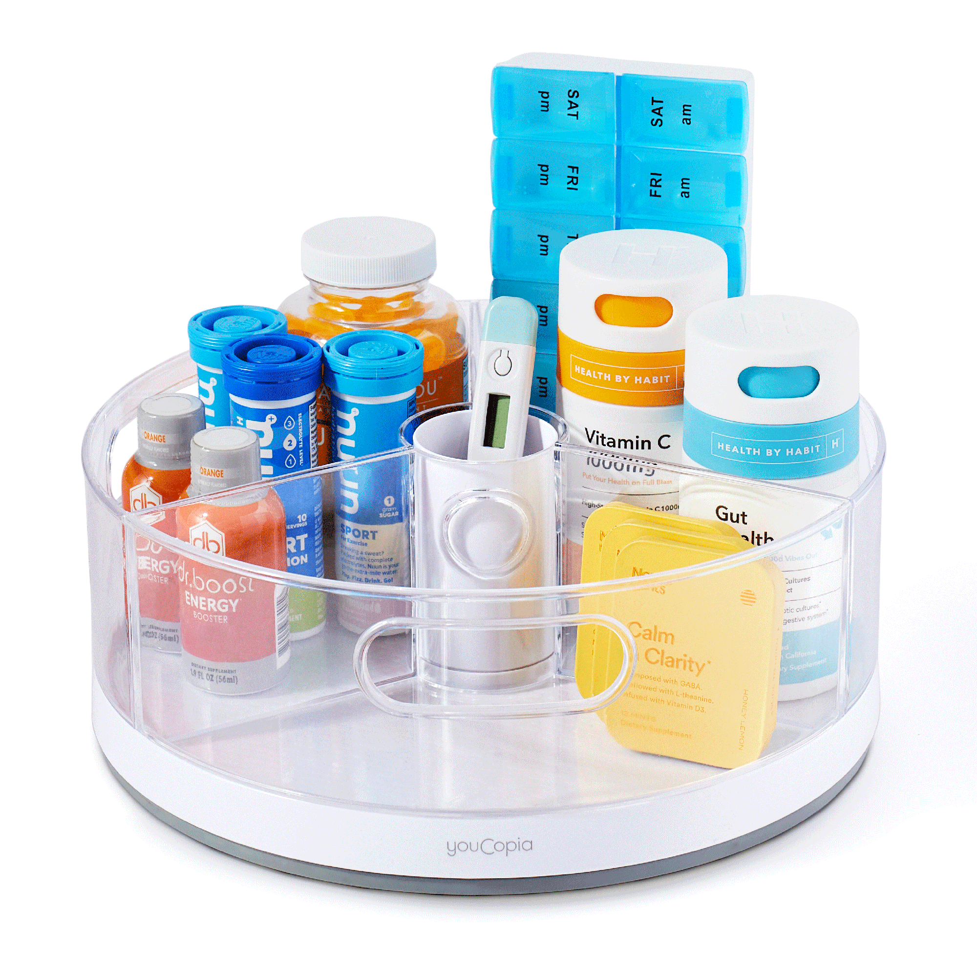 Crazy Susan® Turntable Organizer with 3 Bins