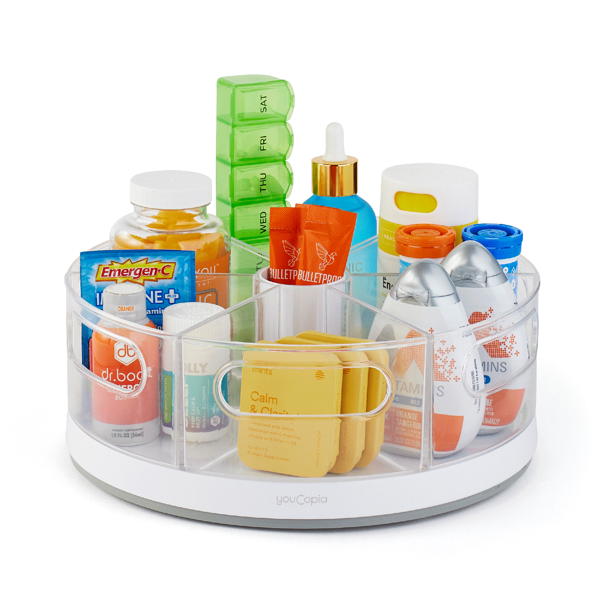 Crazy Susan® Turntable Organizer with 6 Bins
