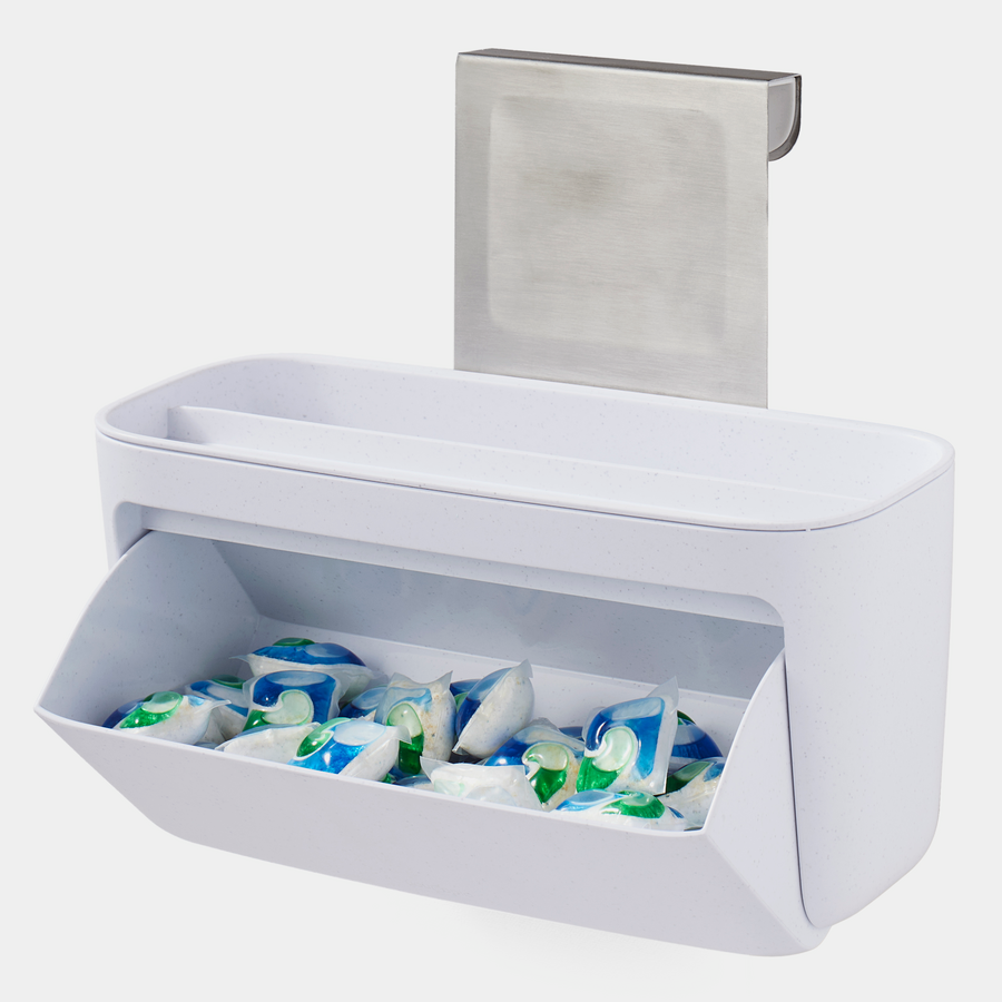 Noki Dishwasher Pod Container, Clear Acrylic Dishwasher Pod Holder with Hinged L