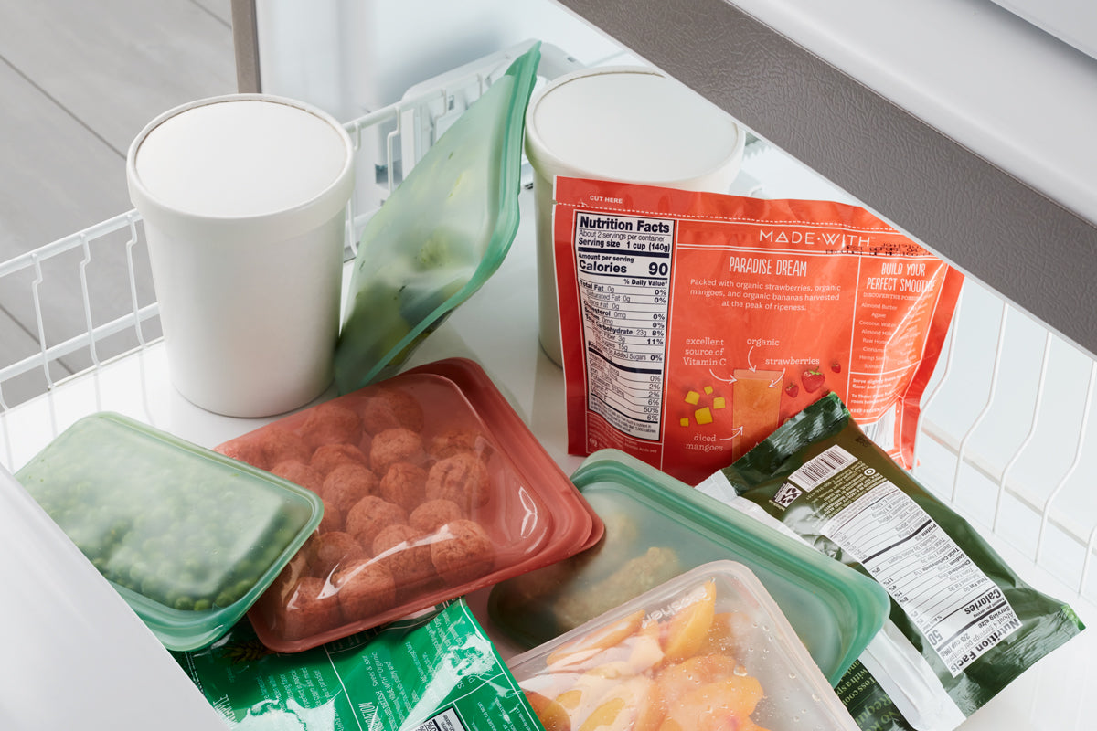 YouCopia FreezeUp - Máquina de bloques de alimentos para congelar, 2 tazas,  paquete de 2, contenedor de bolsa de preparación de comidas para congelar