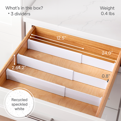 ReStickable™ Shallow Drawer Dividers, 3-Pack