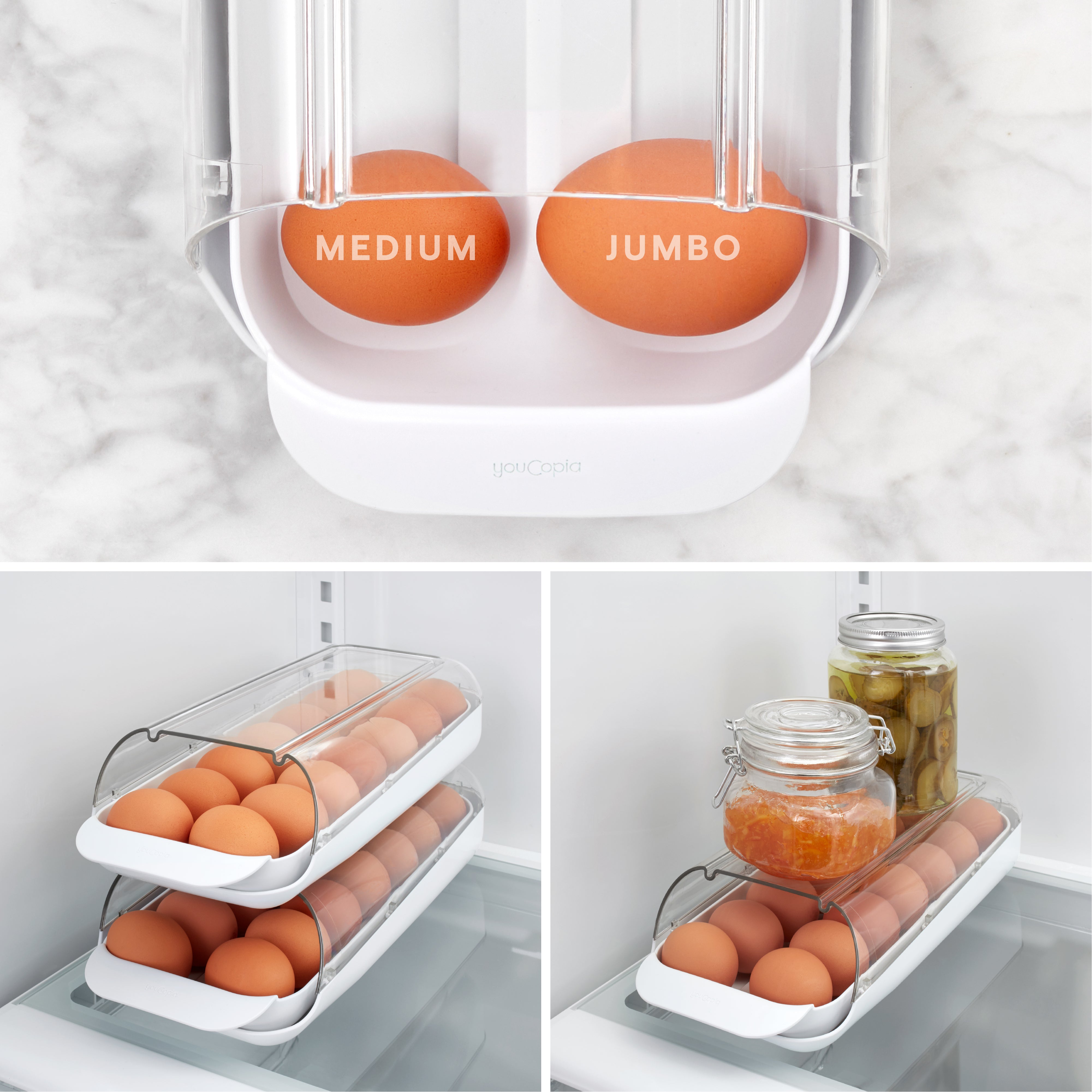 FridgeView™ Rolling Egg Holder – YouCopia