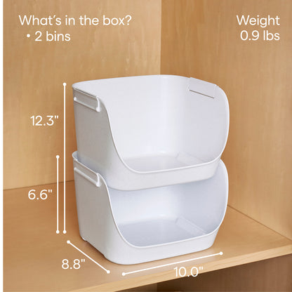 ShelfBin™ Stacking Pantry Bins, 2-Pack