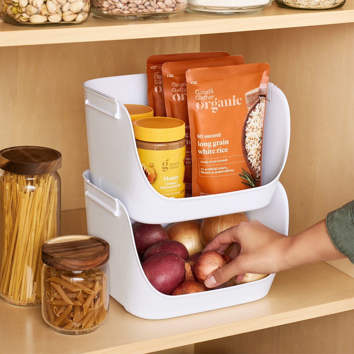 ShelfBin™ Stacking Pantry Bins, 2-Pack