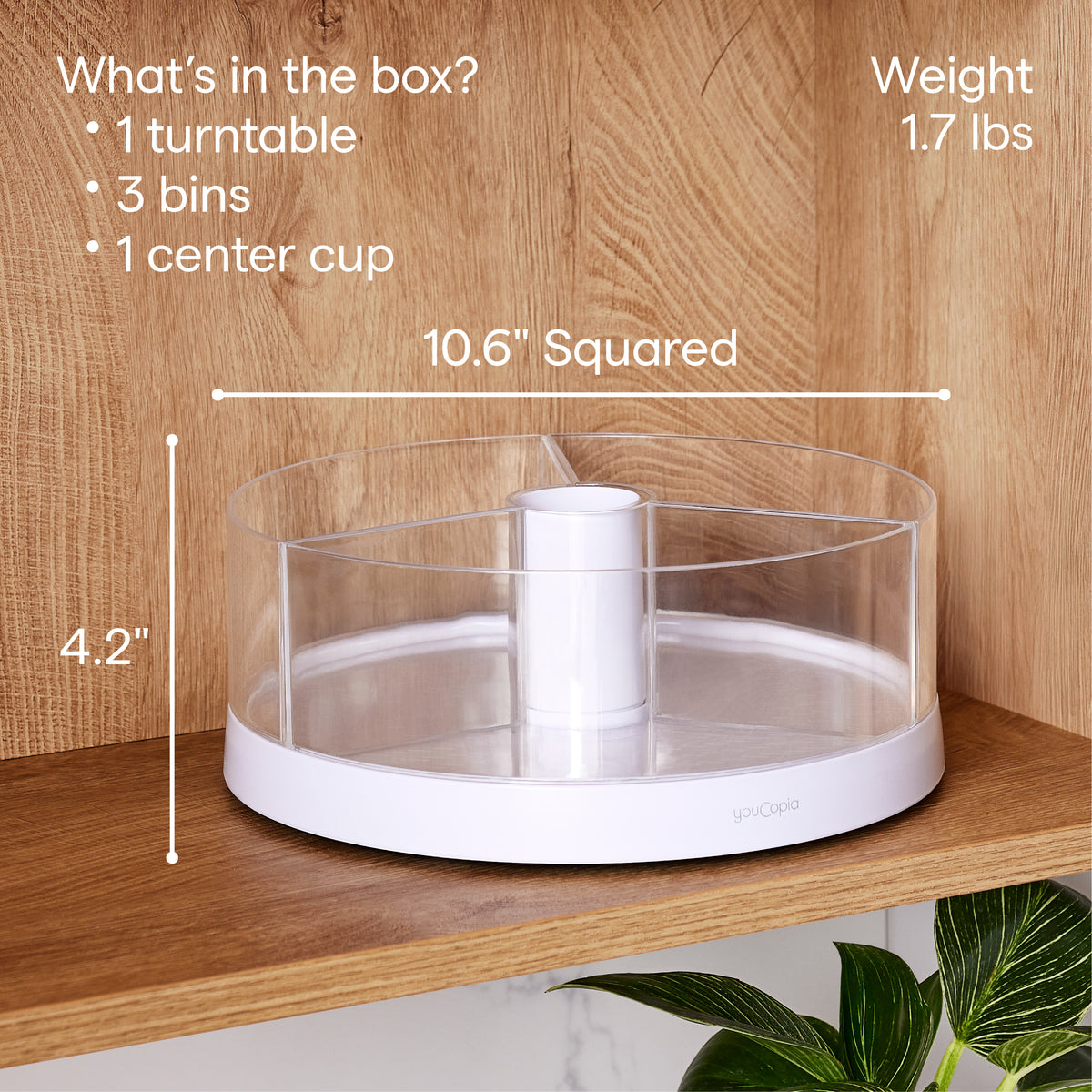 SmoothSpin™ Turntable with 3 Bins
