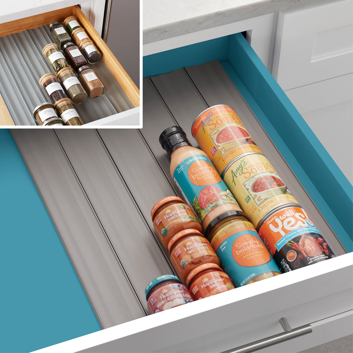 SpiceLiner® Spice Drawer Organizer, Gray