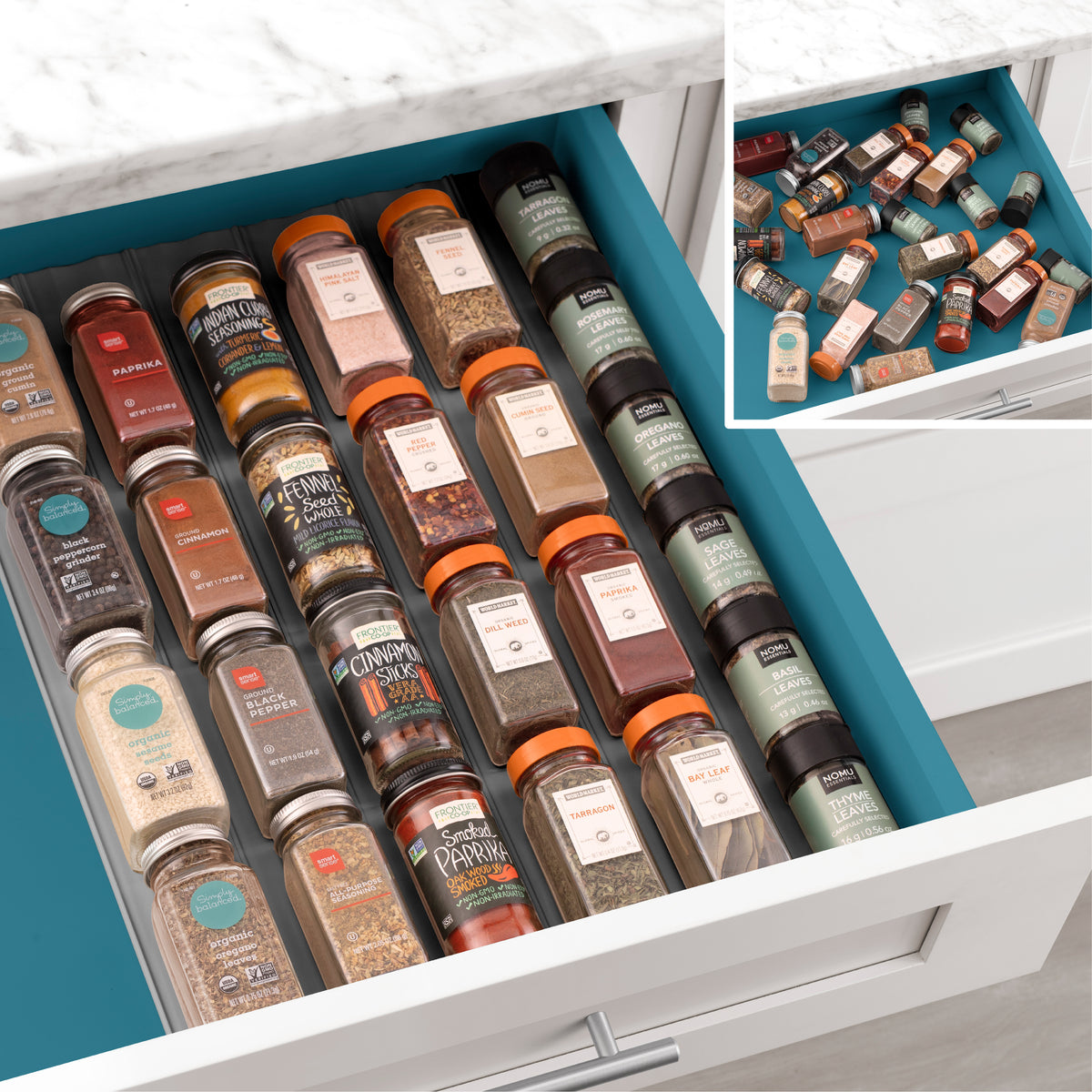 SpiceLiner® Spice Drawer Organizer, Gray