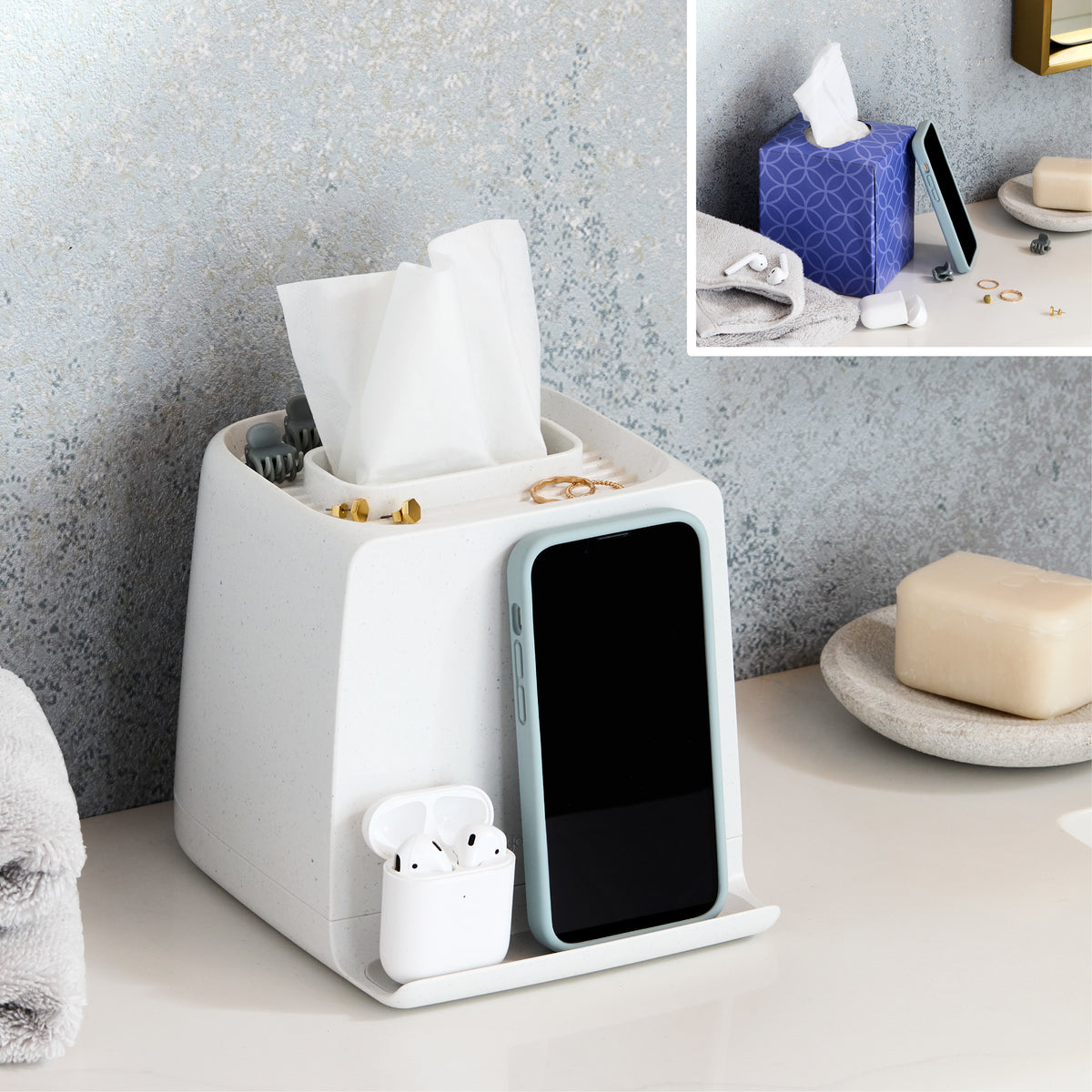 The Ledge™ Tissue Holder, Cube