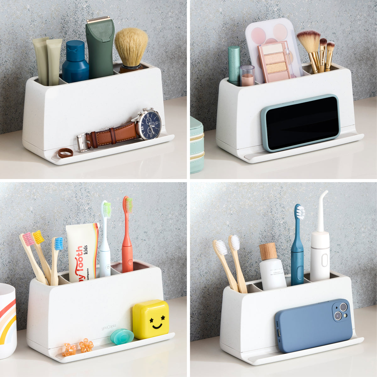 The Ledge™ Toothbrush Holder, 3 Slot