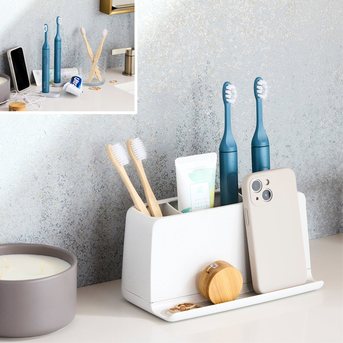 The Ledge™ Toothbrush Holder, 3 Slot