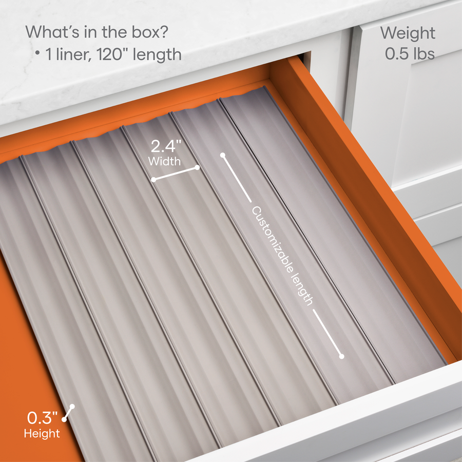 SpiceLiner Drawer Organizer 10ft Roll Gray YouCopia