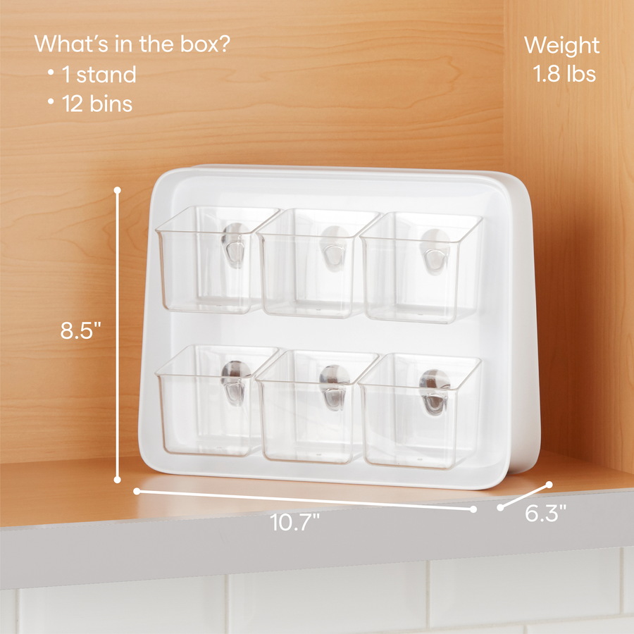 TeaStand® 120-Bag Tea Bag Cabinet Organizer and Caddy