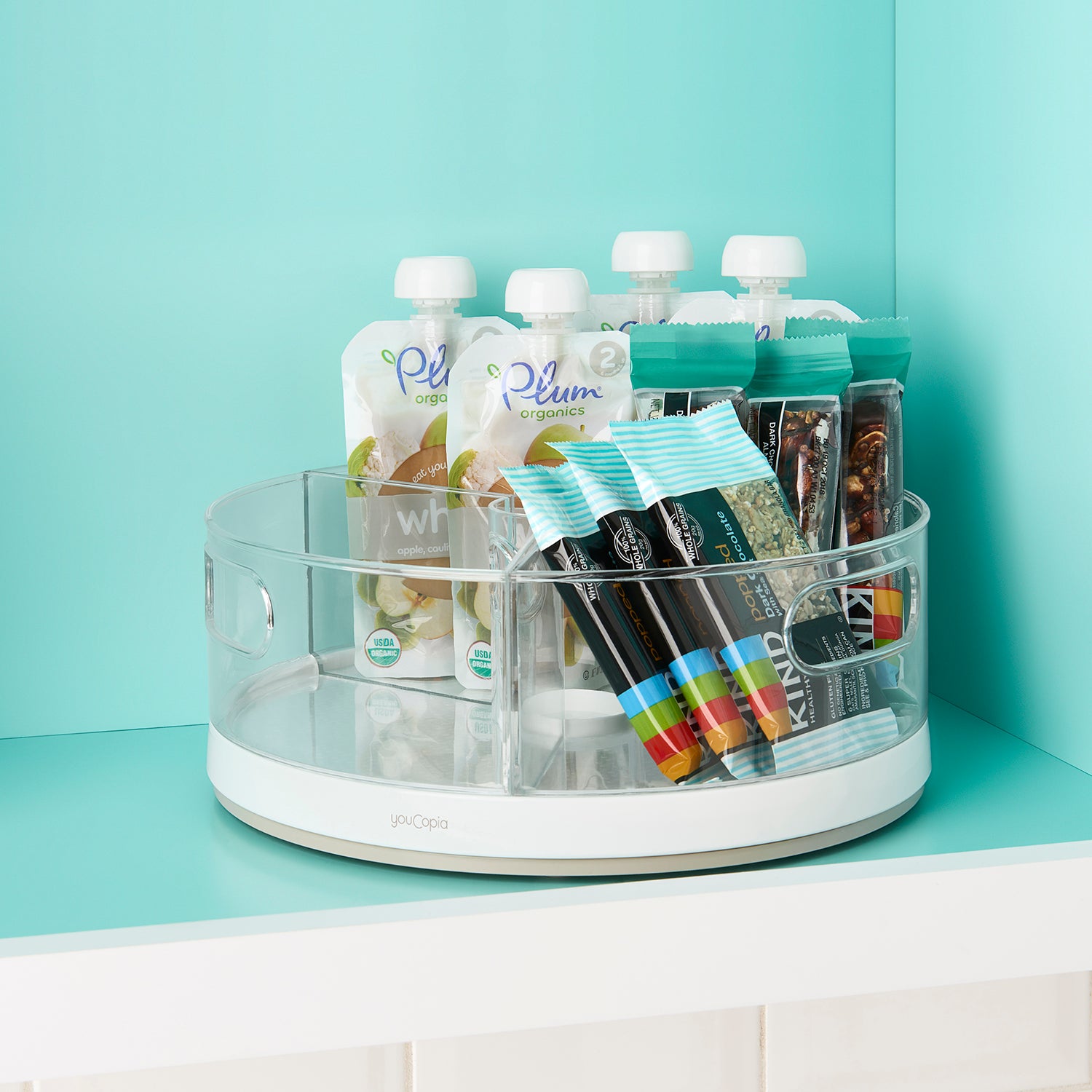 Crazy Susan® Turntable Organizer with 3 Bins