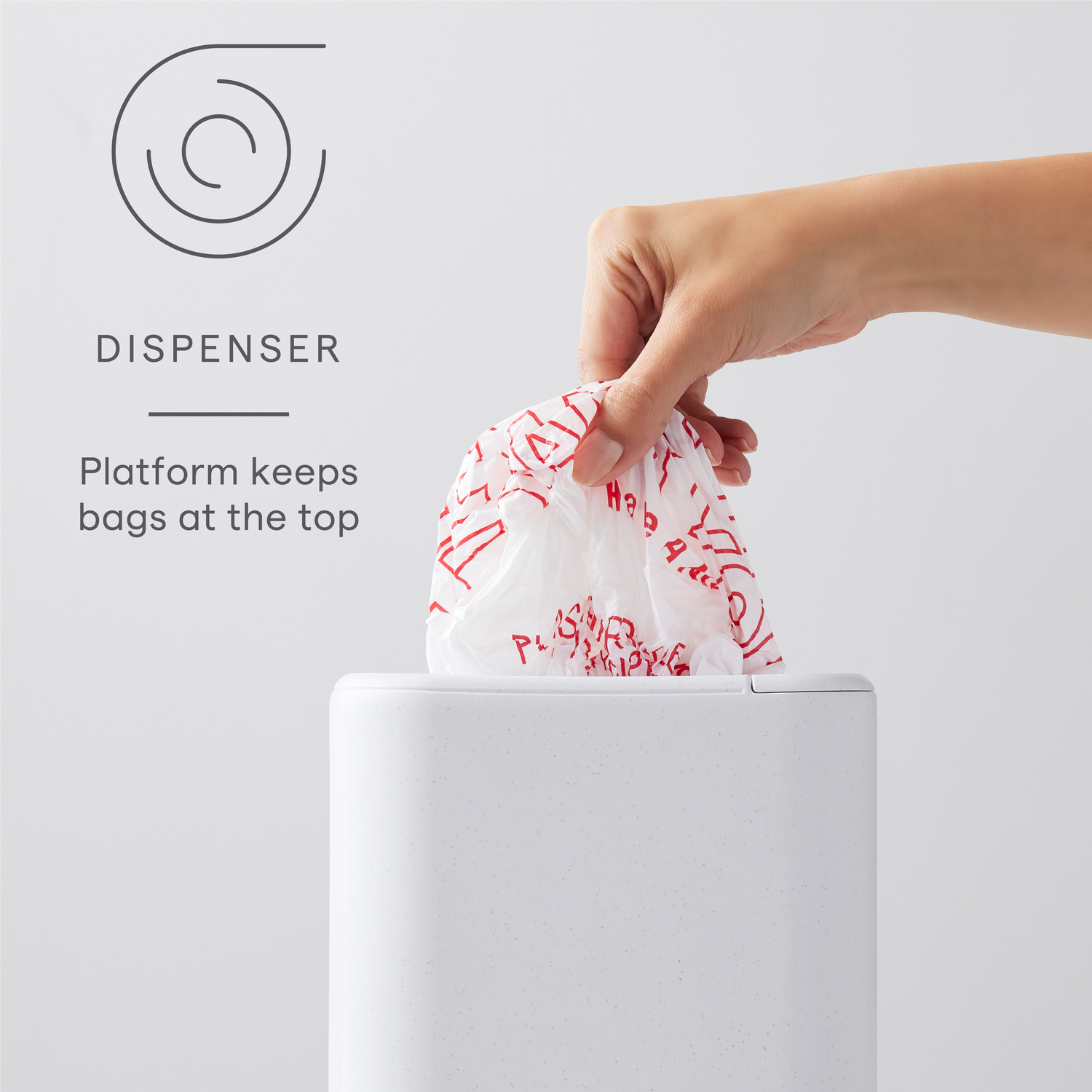 Utopia Kitchen Wall Mount Plastic Bag Holder & Dispenser - Cylinder, 12 Inch, Waterproof