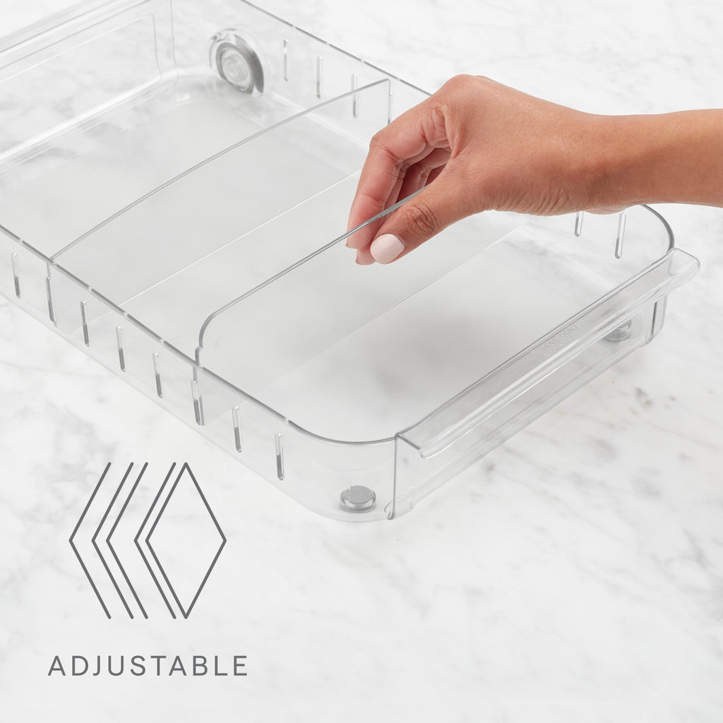 HOME-X Clear Acrylic Butter Dish with Cover, Plastic Covered Cheese Holder  with Tray