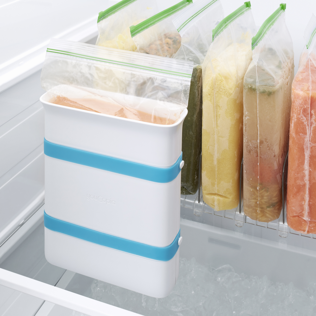 Quicker Defrost- Reusable Freezer Containers with Lids Set of 4