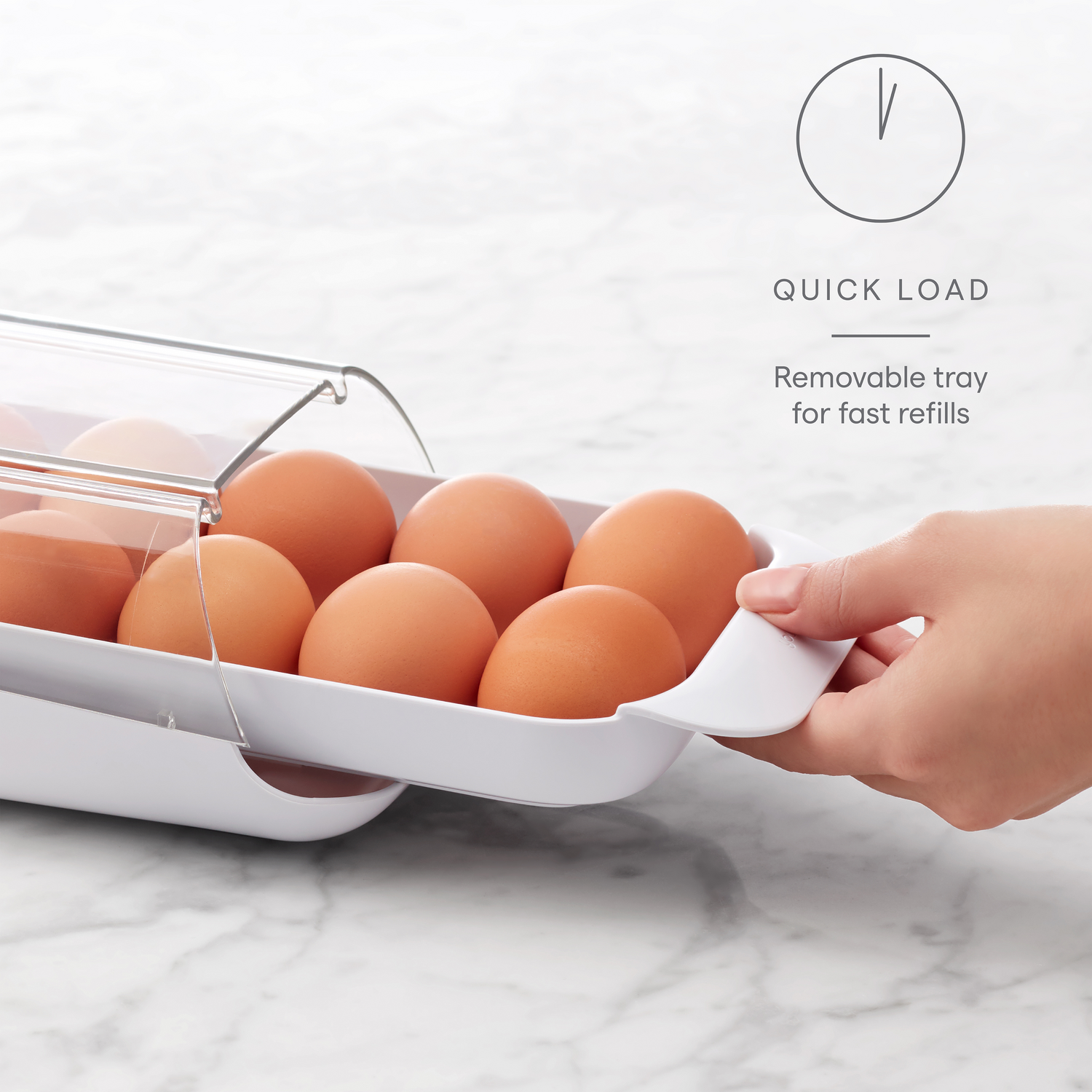  YouCopia Dispensador de huevos RollDown™, dispensador de huevos  rodantes y organizador para almacenamiento en refrigerador : Hogar y Cocina