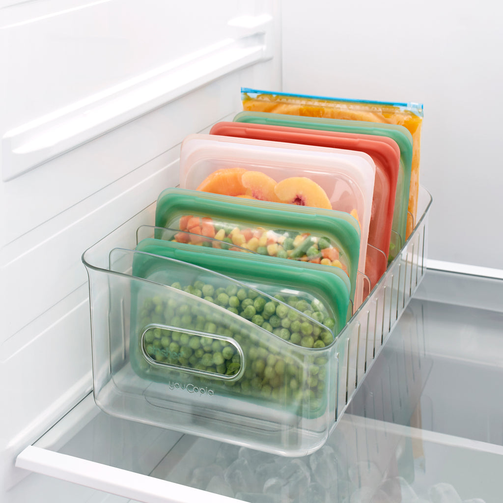 YouCopia FreezeUp - Máquina de bloques de alimentos para congelar, 2 tazas,  paquete de 2, contenedor de bolsa de preparación de comidas para congelar