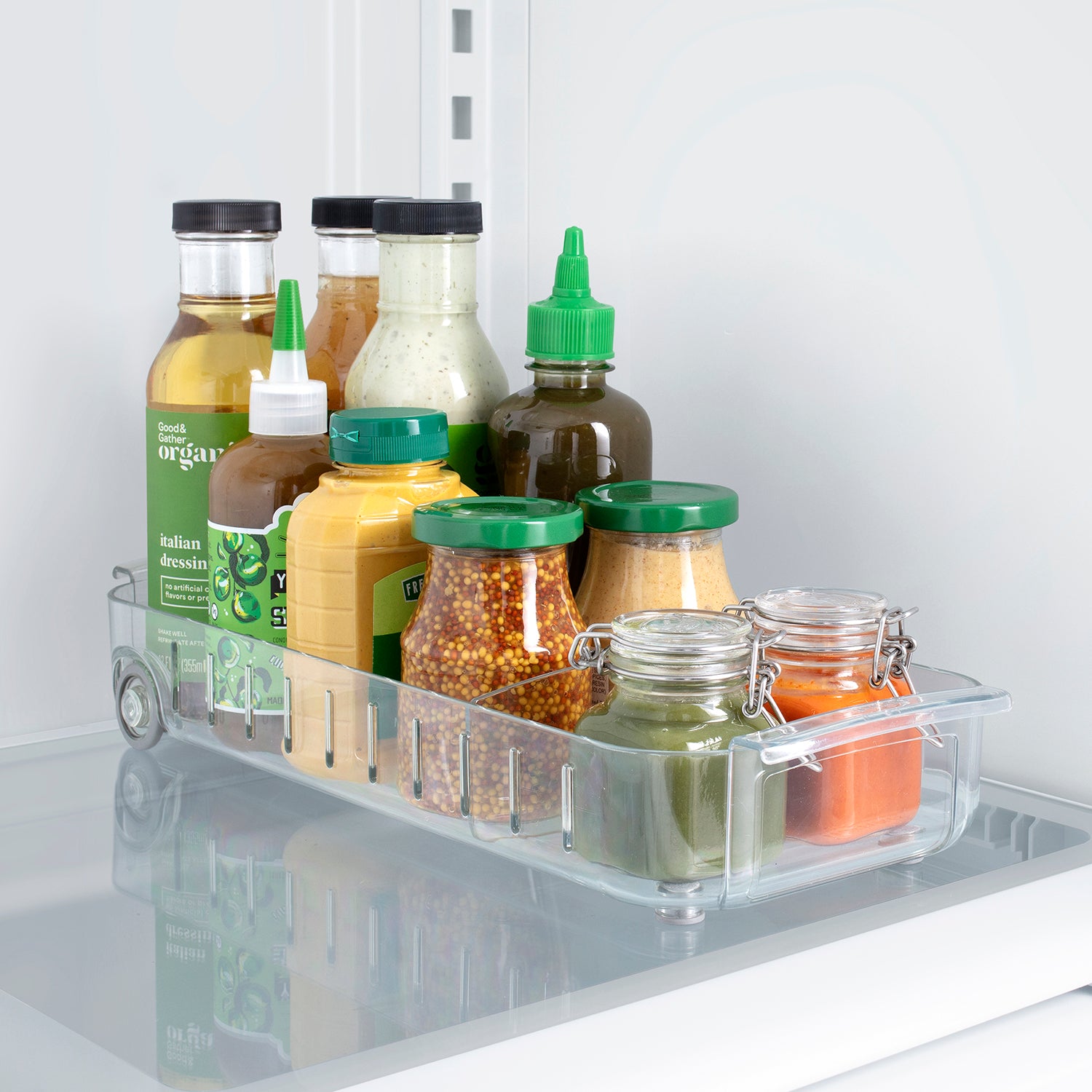 Youcopia 9x15 Bpa-free Plastic Rollout Fridge Caddy - Clear : Target