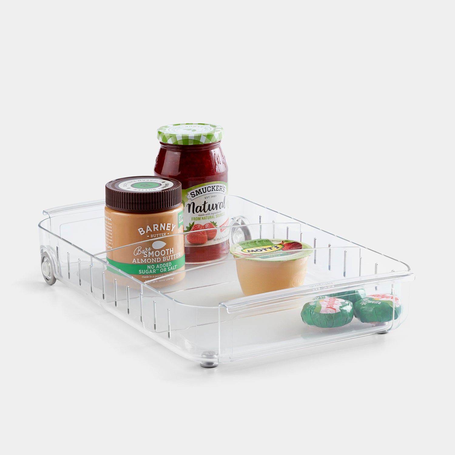 GetUSCart- YouCopia RollOut Fridge Caddy, 4 Wide, Pack of 2, Clear