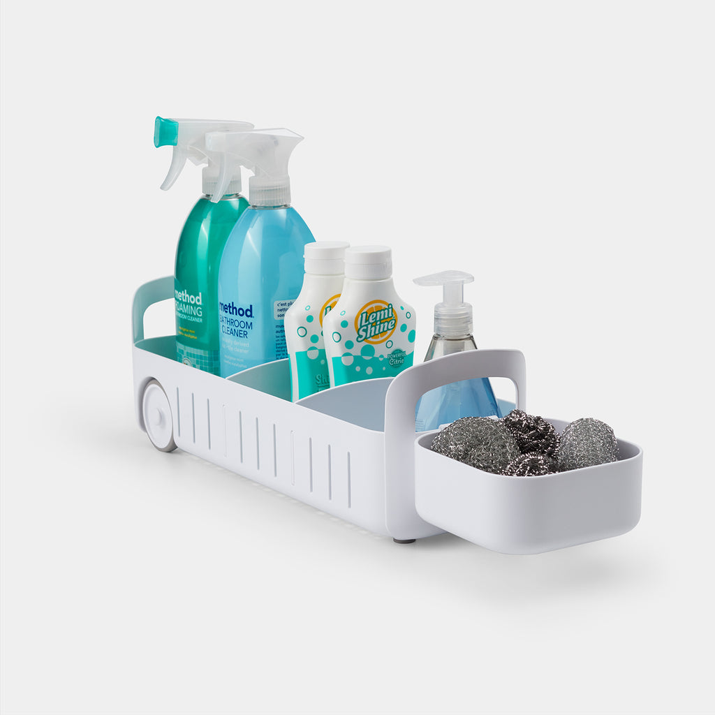 Wholesale Kitchen Sink Caddy Organizer with Drain Pan for Sponge Scrubbers  Soap Kitchen Bathroom From m.