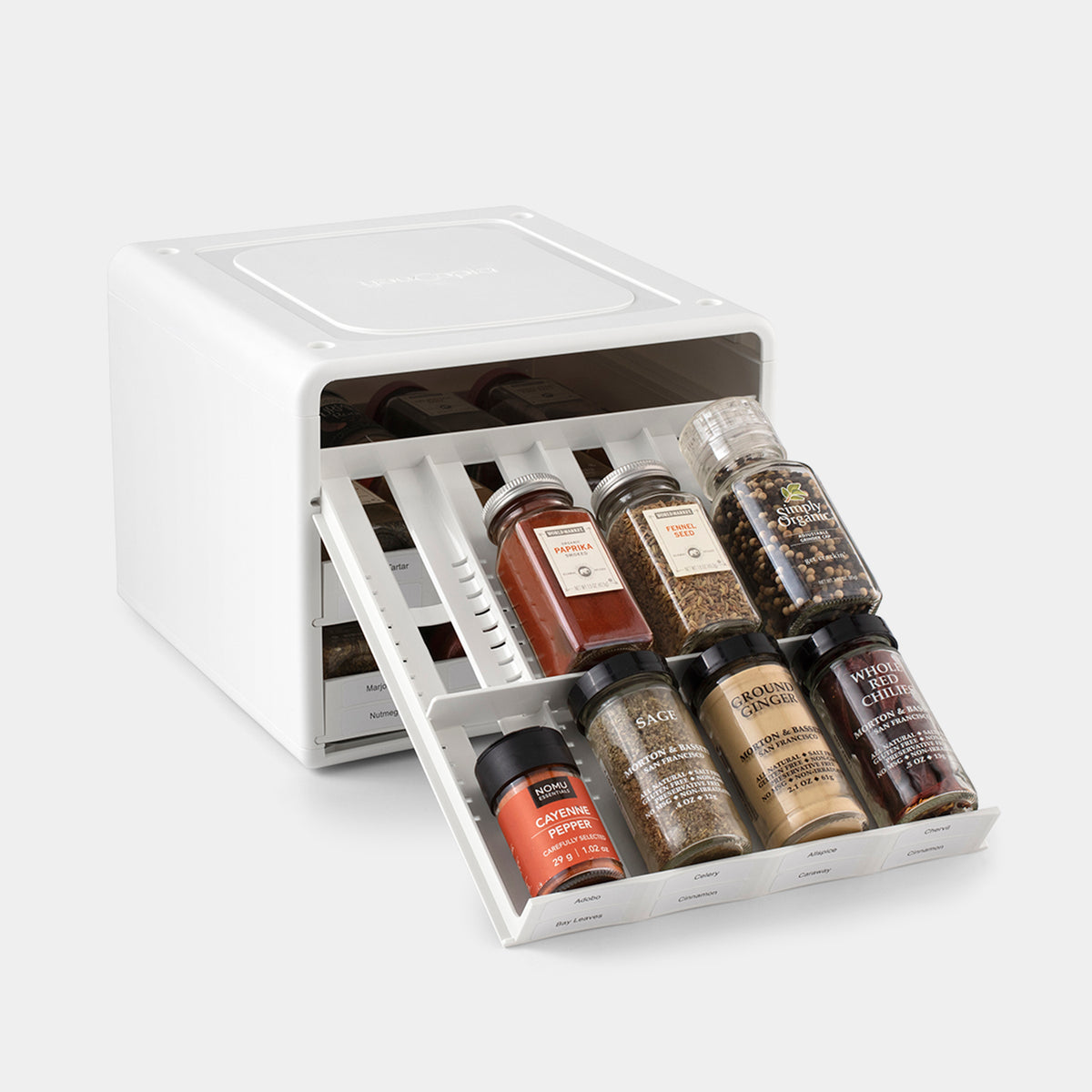 Off White Spice Rack SpiceStack® Adjustable Spice Rack Organizer, White – YouCopia